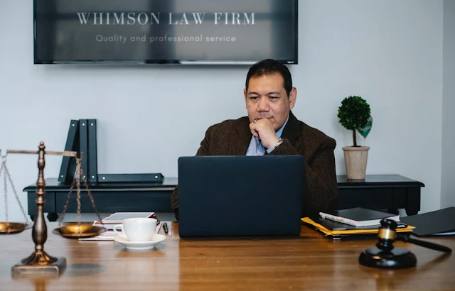lawyer in office