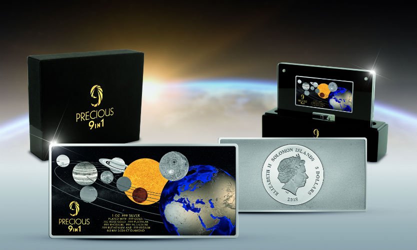 Solomon Islands 2018 MOON LANDING 50th Anniversary Precious Metals Coin