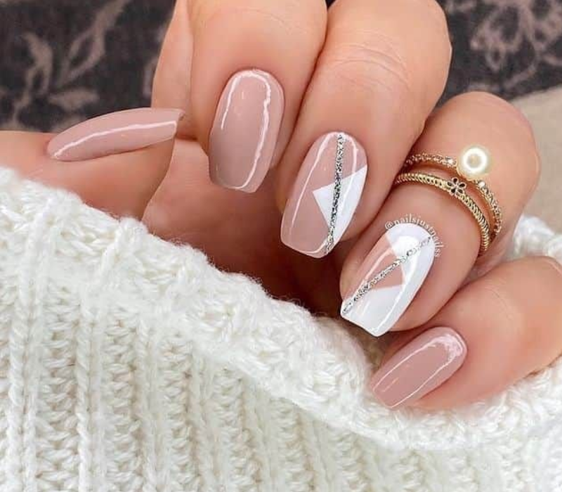 Neutral Acrylic Nails