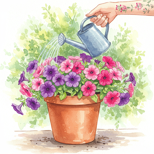 Petunias: Cascading Color for Sun-Drenched Spots