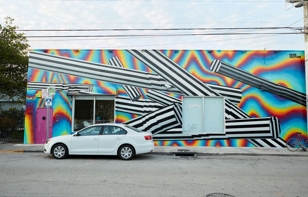 Felipe Pantone’s Urban Mural in Miami