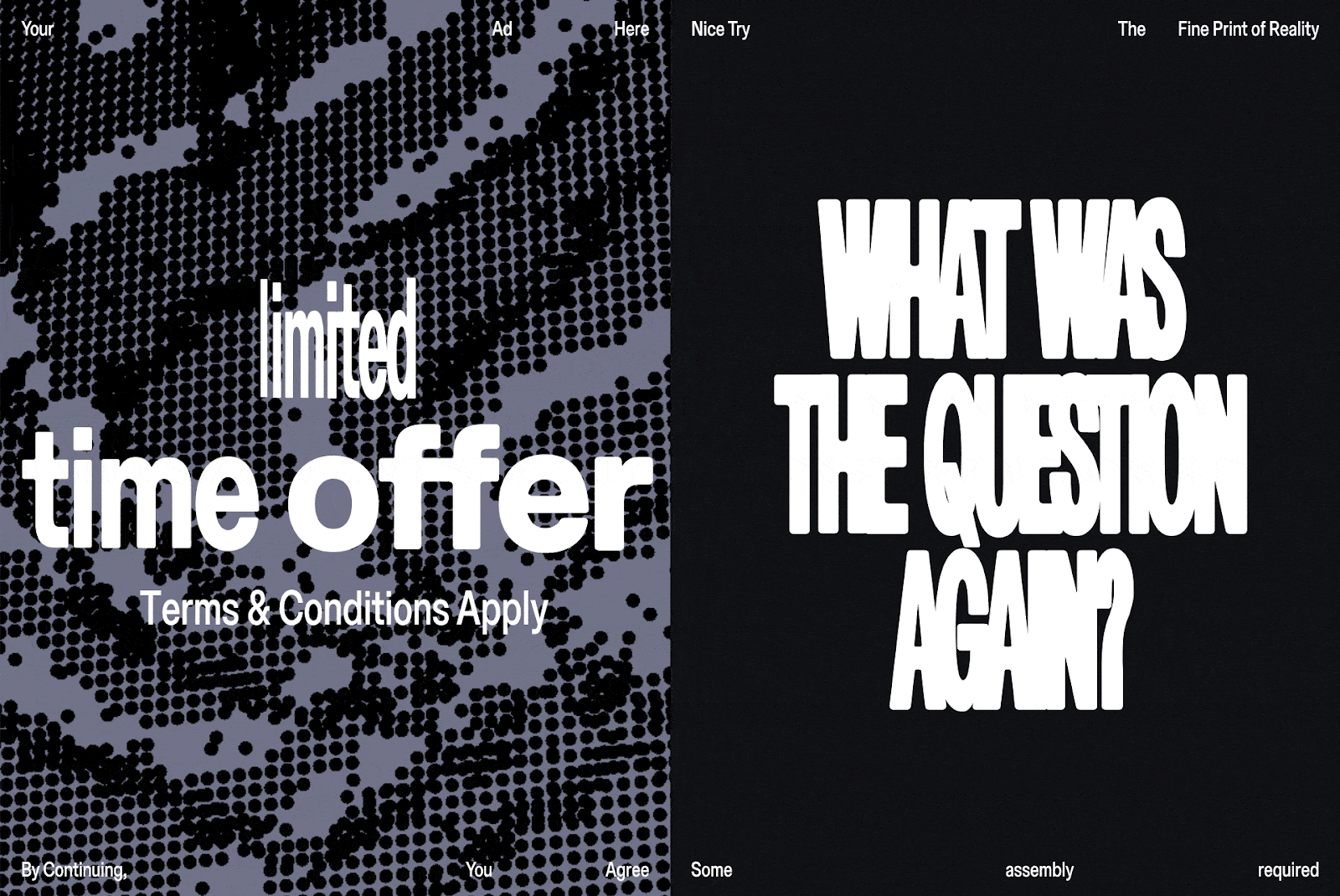 Image from the Blurring Lines: Nice Try's Branding & Variable Type article on Abduzeedo