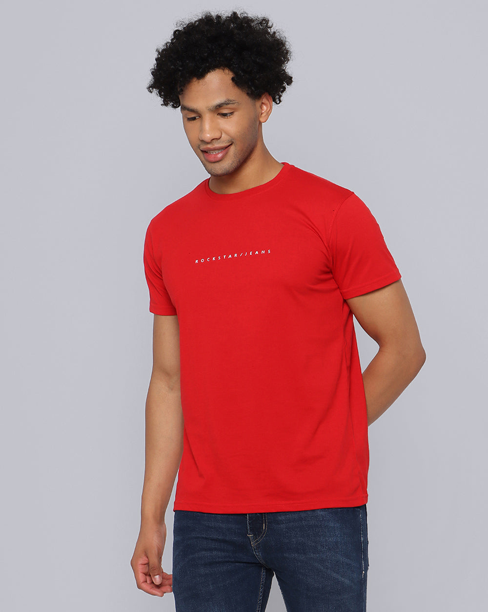Dark red t shirt for men