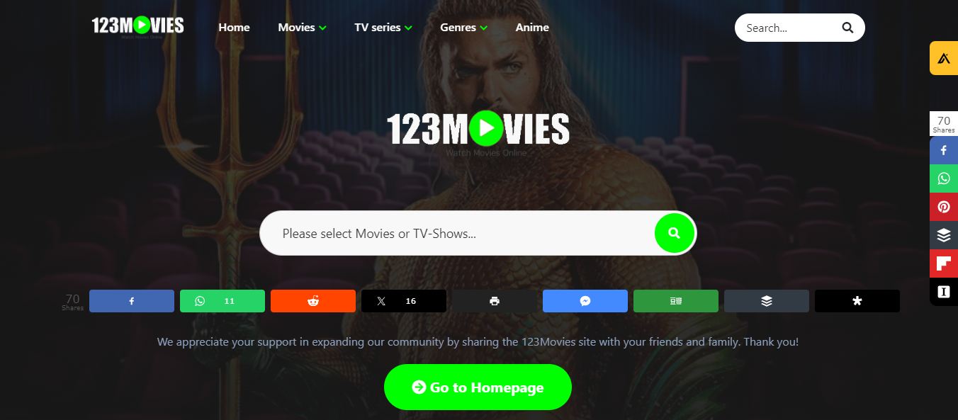 123movies website design