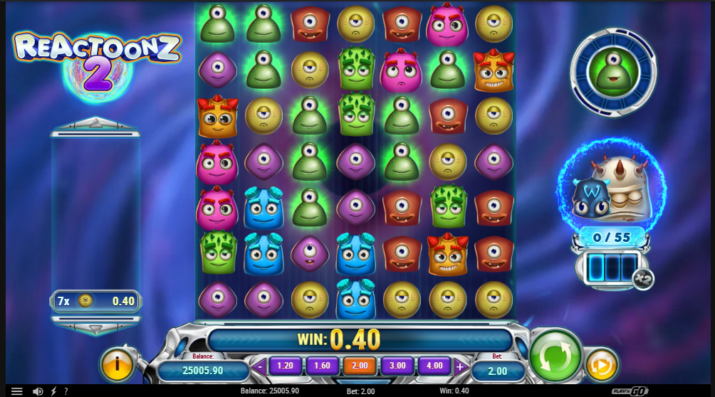 WSM Reactoonz minigame