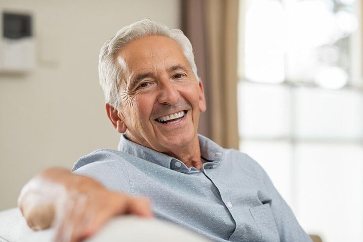 Old Man after Teeth Removal