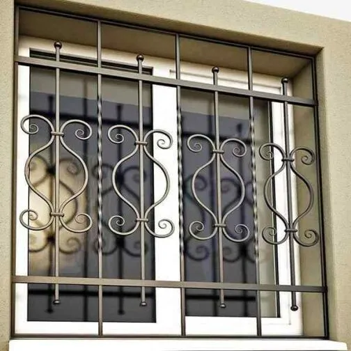 Framed Iron Window Grill Design