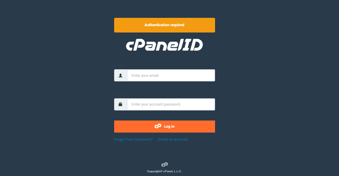 login to cpanel