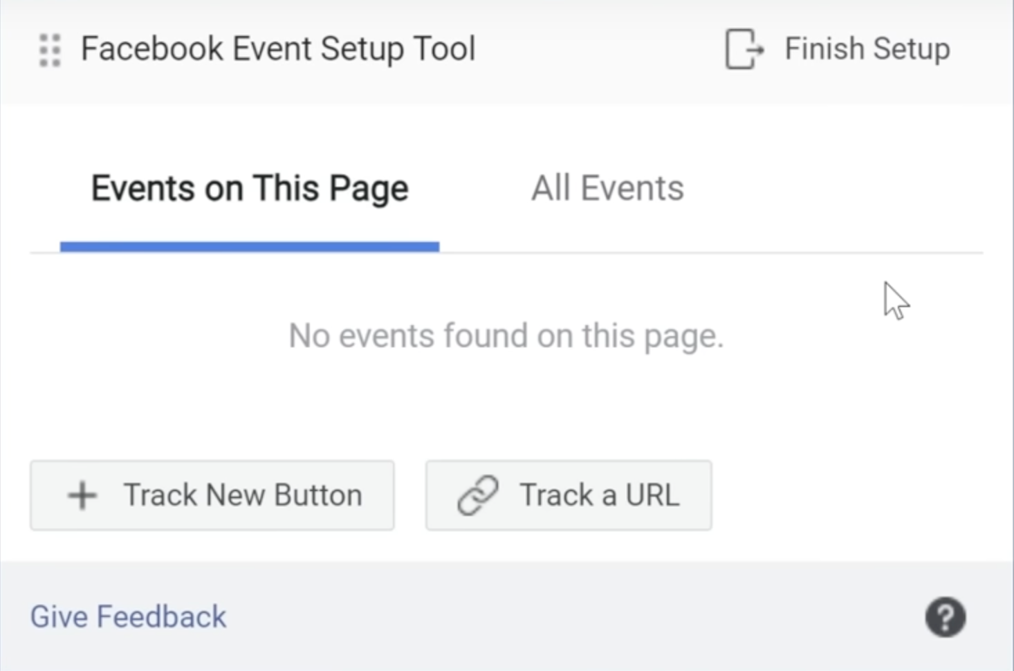 The Event Setup Tool, where you can set up events for Meta Pixel to track