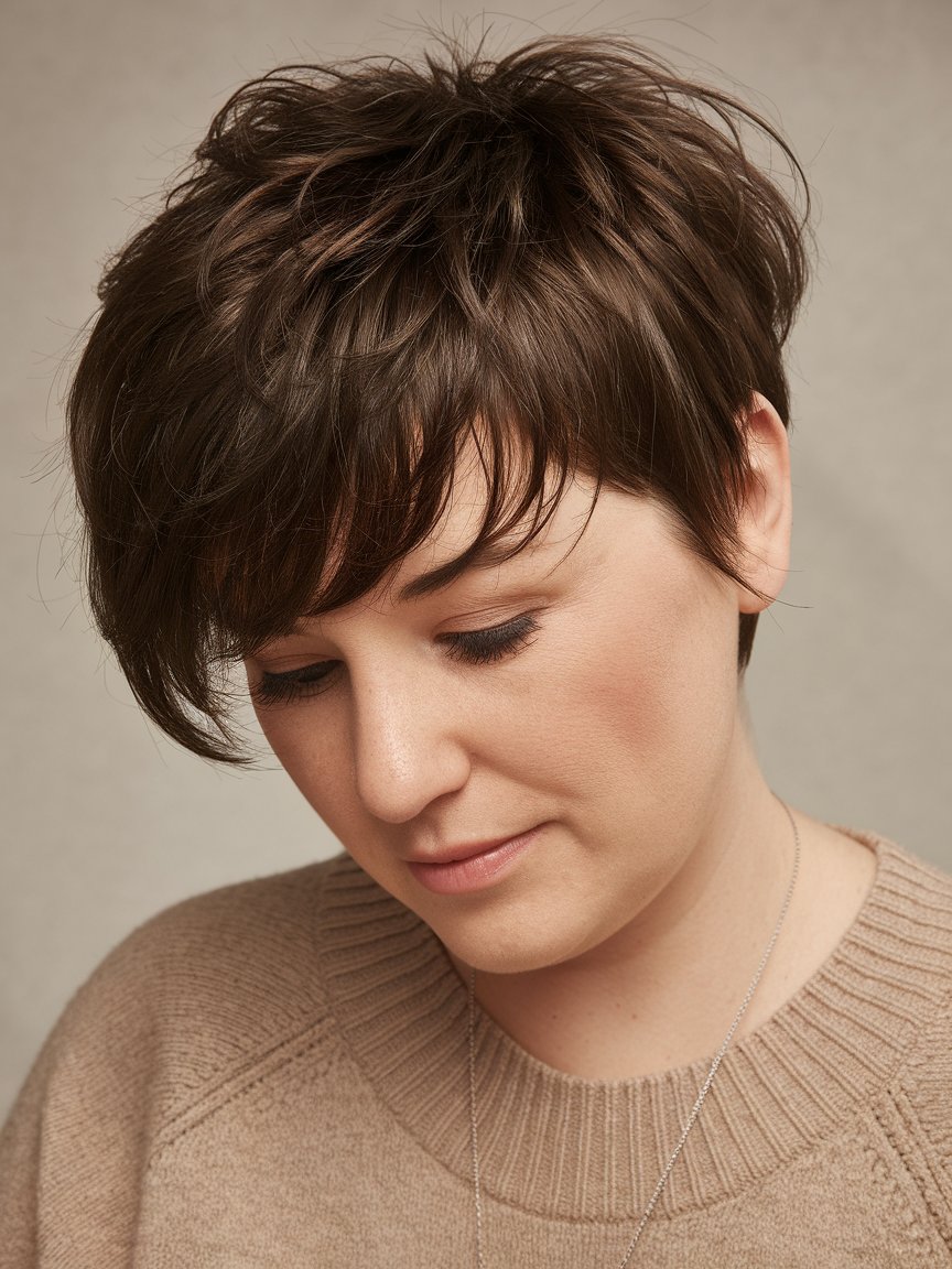 34. V Cut Outgrown Pixie