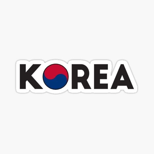 This contains an image of korea logo an d korea flag design inside of it