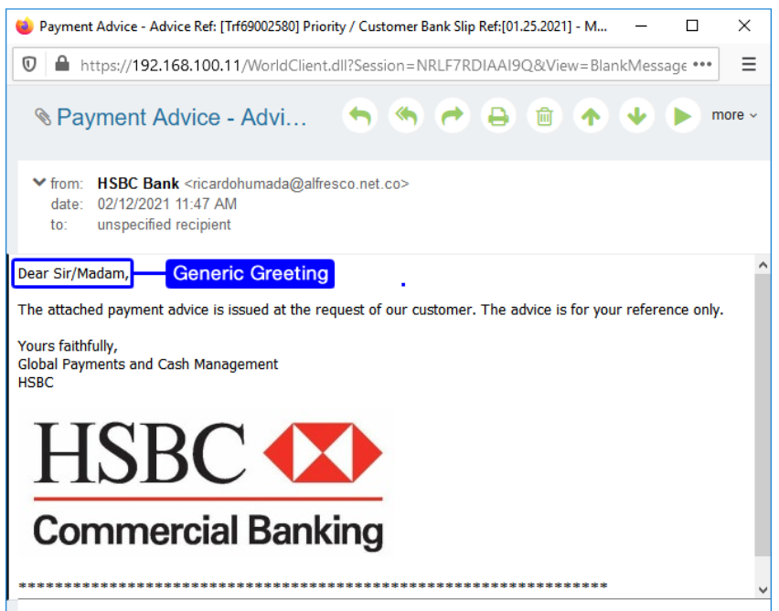 A screenshot of a email
Description automatically generated