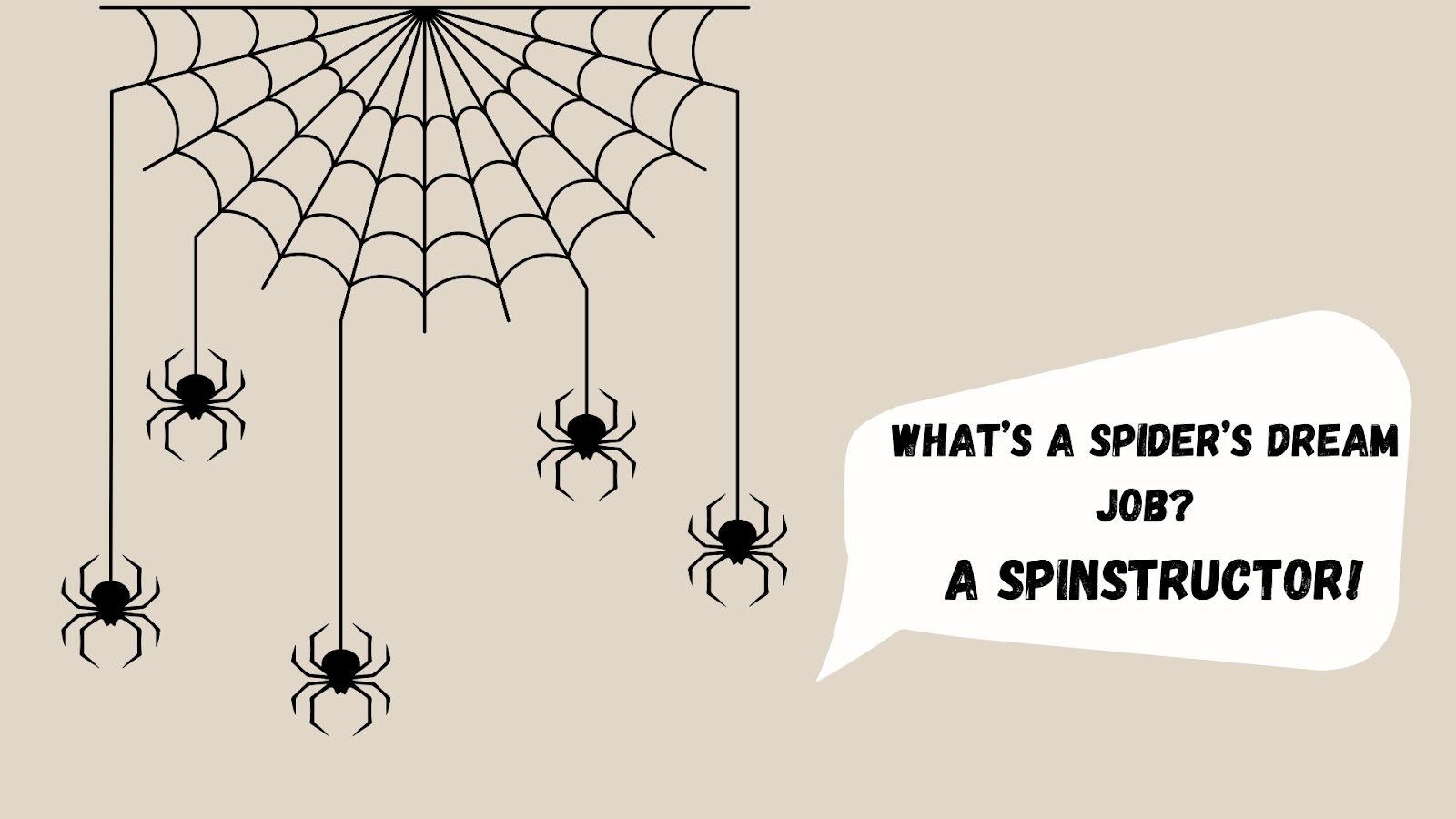 What’s a spider’s dream job? A spinstructor!