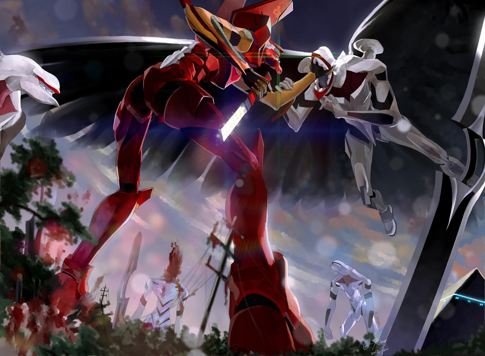 Top 15 Epic Anime Last Stands |  9: Asuka vs. Mass-Produced EVA Units | Animeking