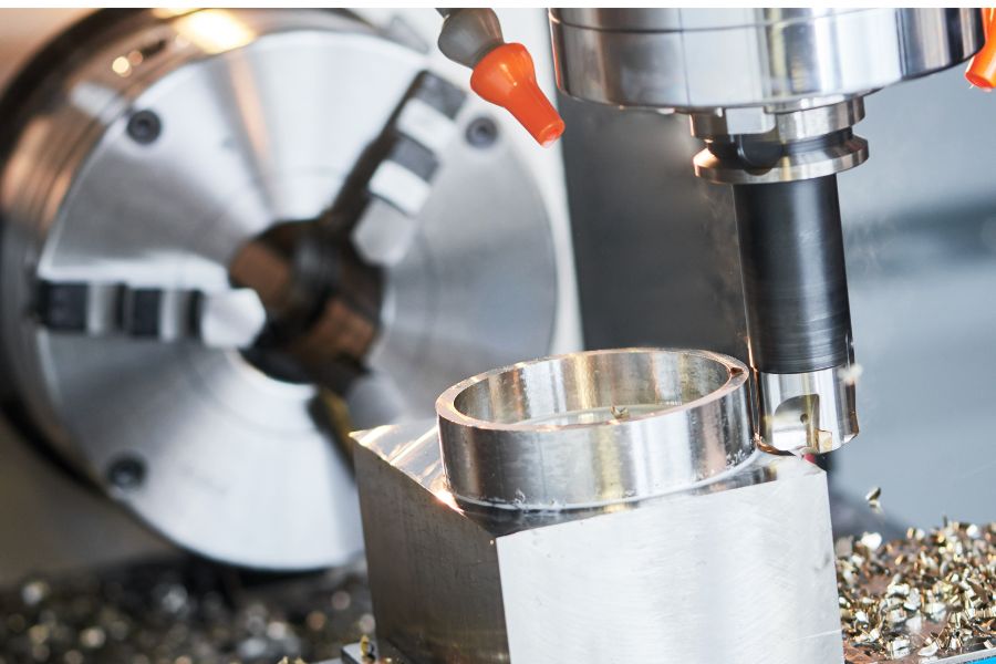 An image of the tooling in manufacturing process. 