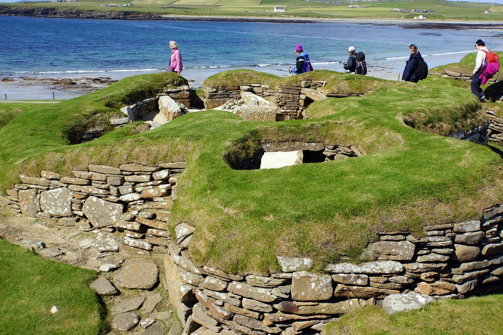 the old village of Skara Brae in Orkney, Scotland
