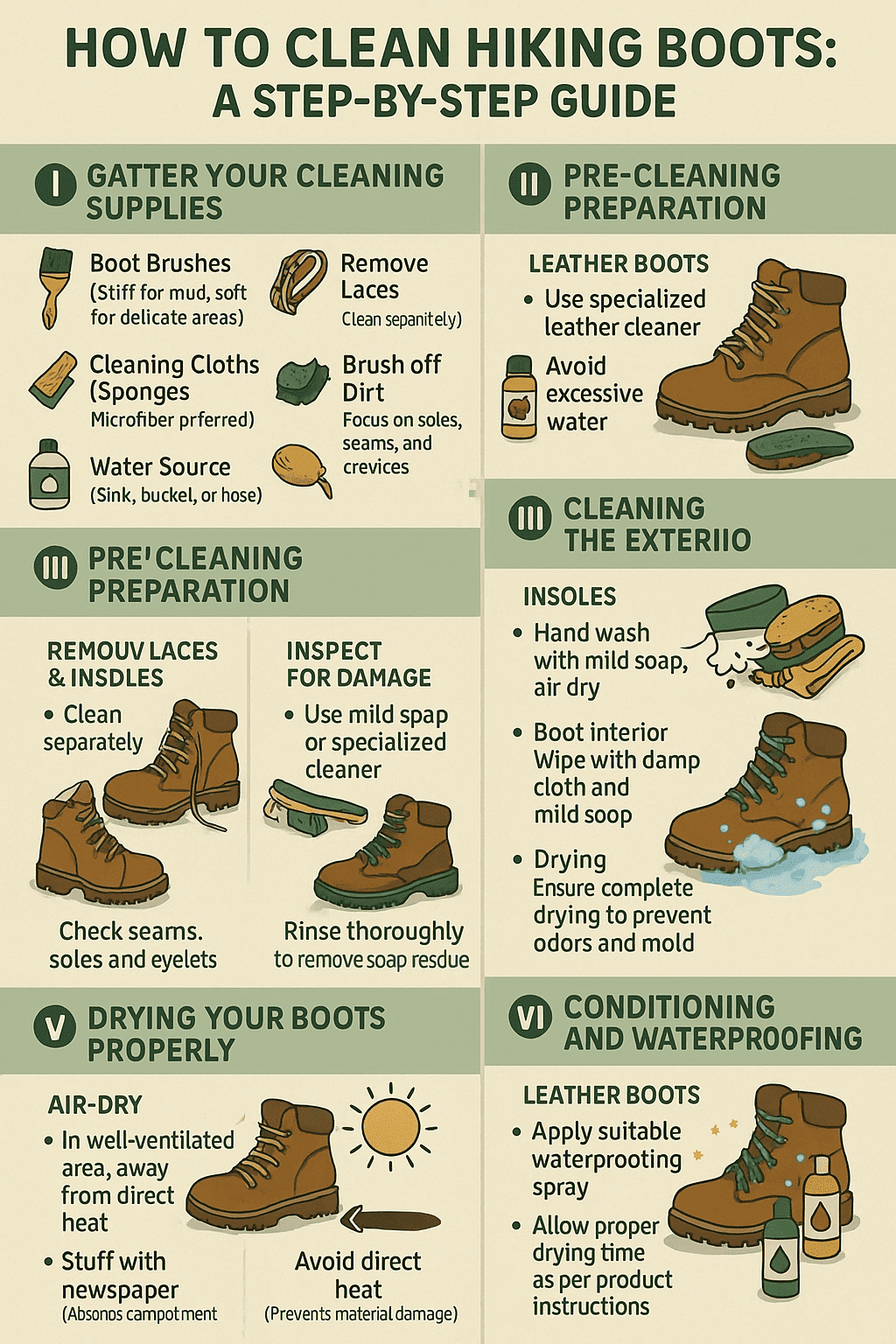 How to Clean Hiking Boots: A Step-by-Step Guide (infographics)