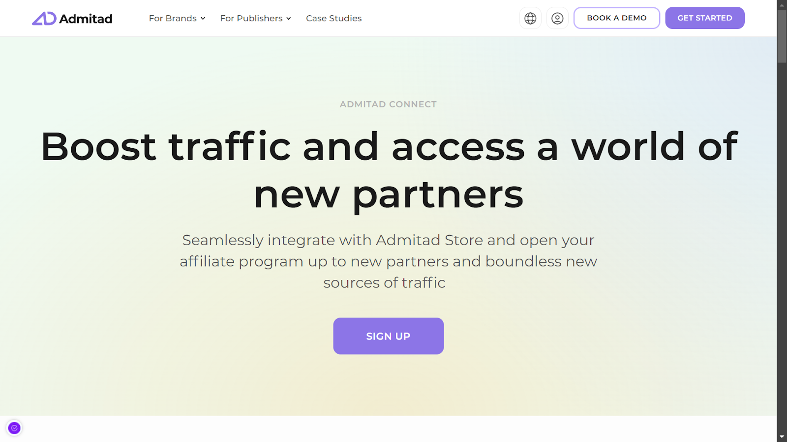 Screenshot from Admitad website.