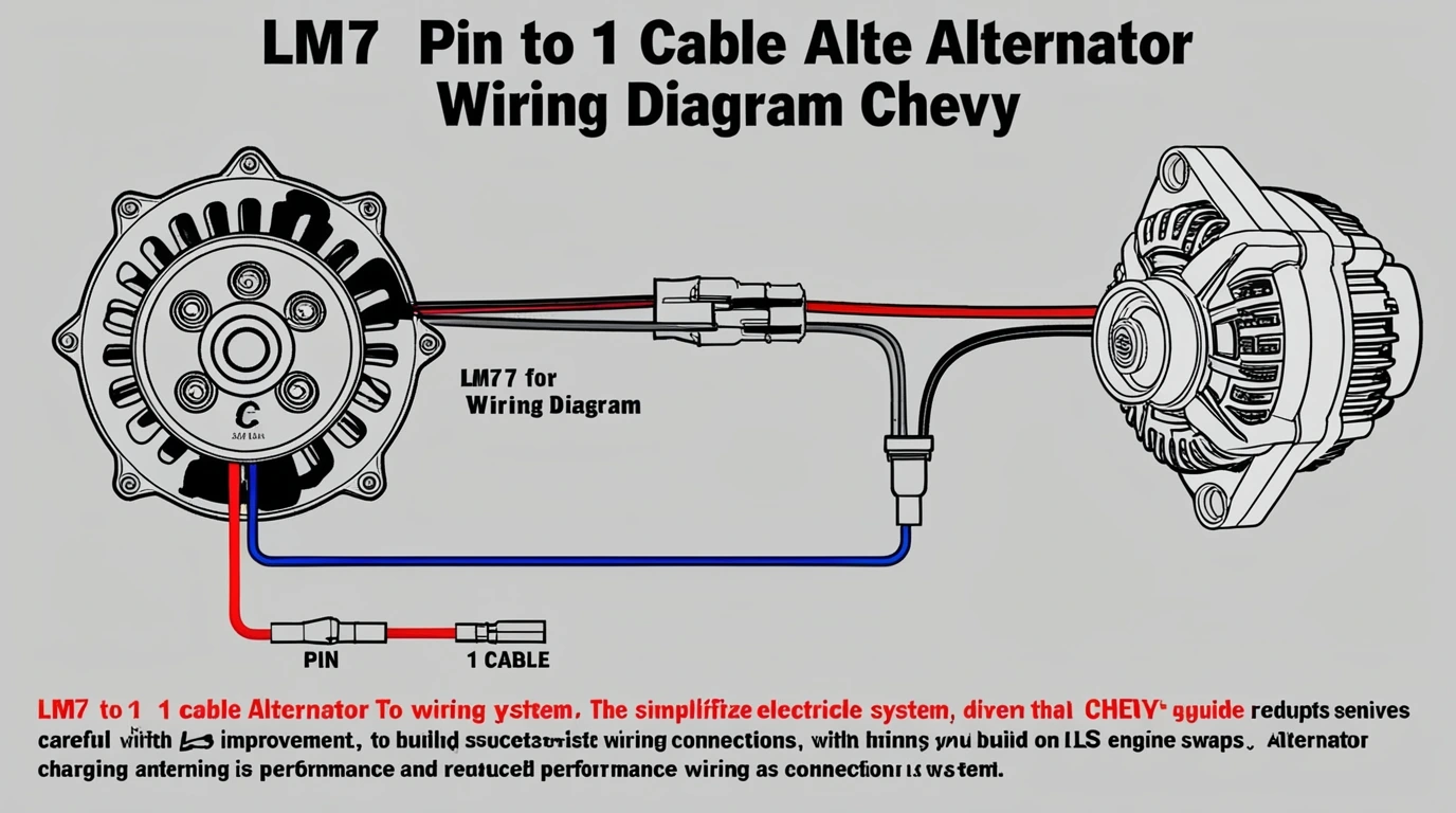 lm7 4 pin to 1 cable alternator wiring diagram chevy