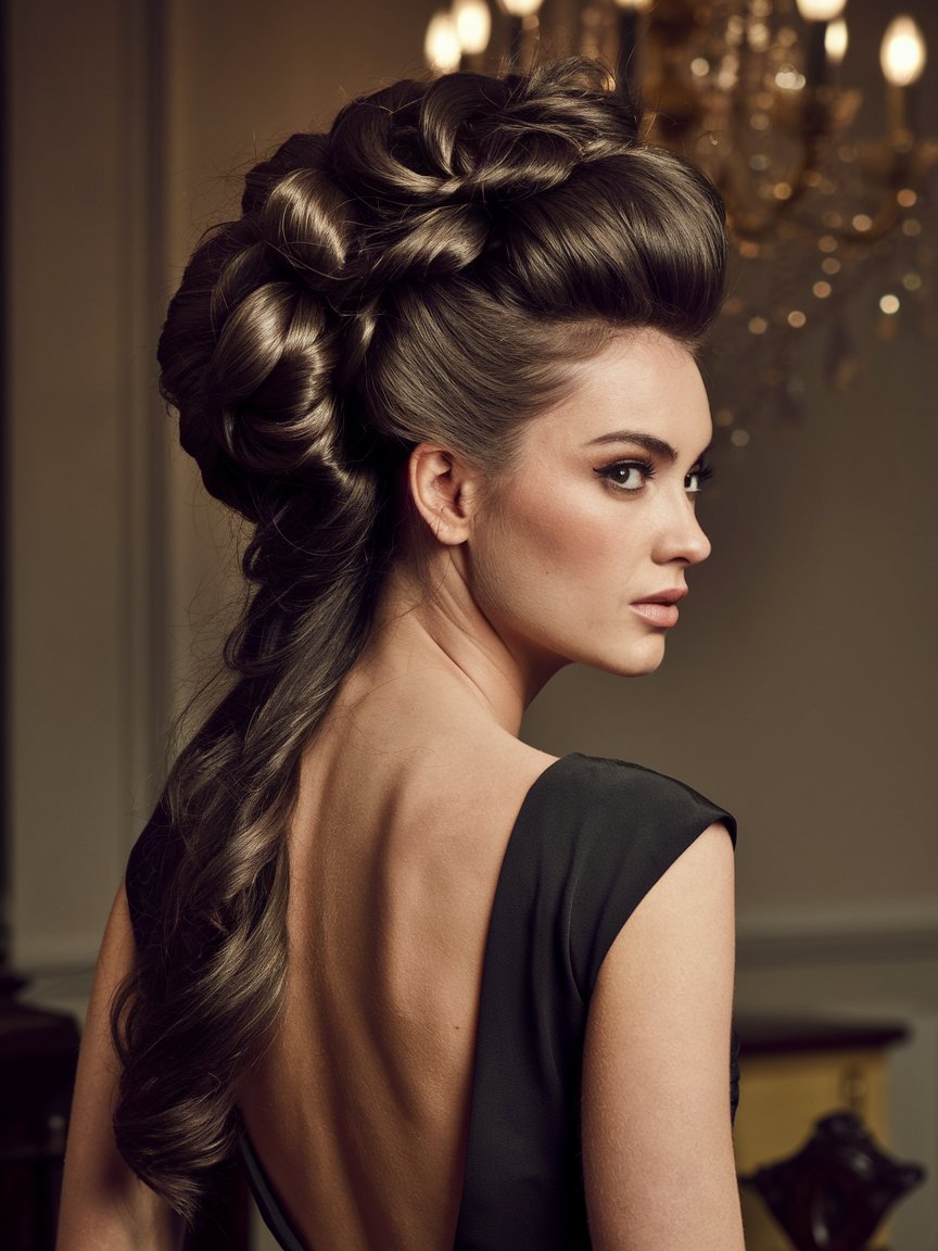 37. Voluminous Updo for Formal Events