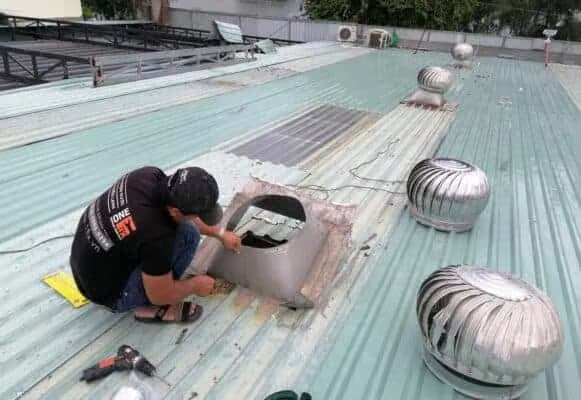 Thi công lắp đặt quả cầu thông gió inox tại TPHCM