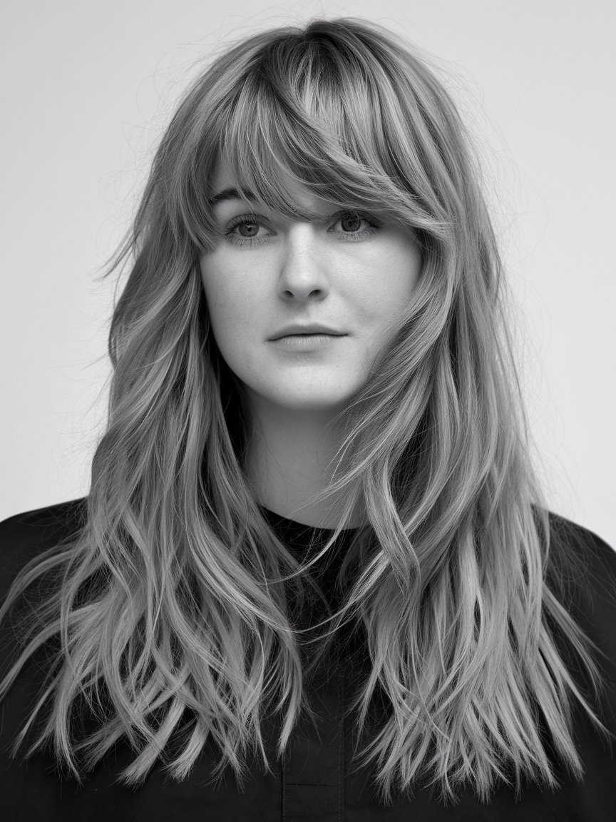 13. Wavy Wispy Bangs