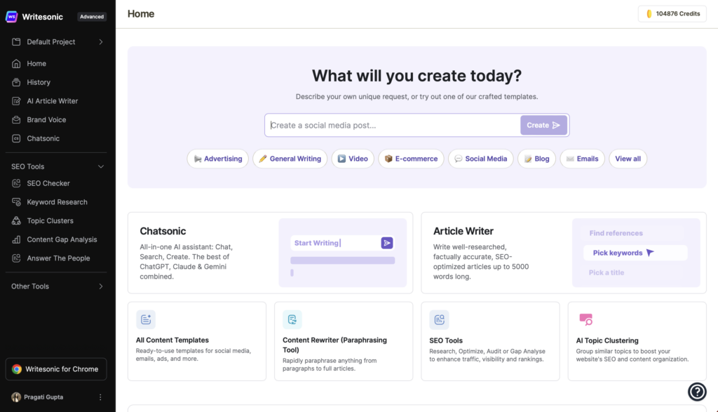 Writesonic: Best AI content writing tools