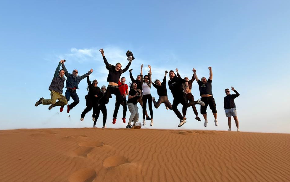 Oleksandr Orlovskyi in Dubai with students photo