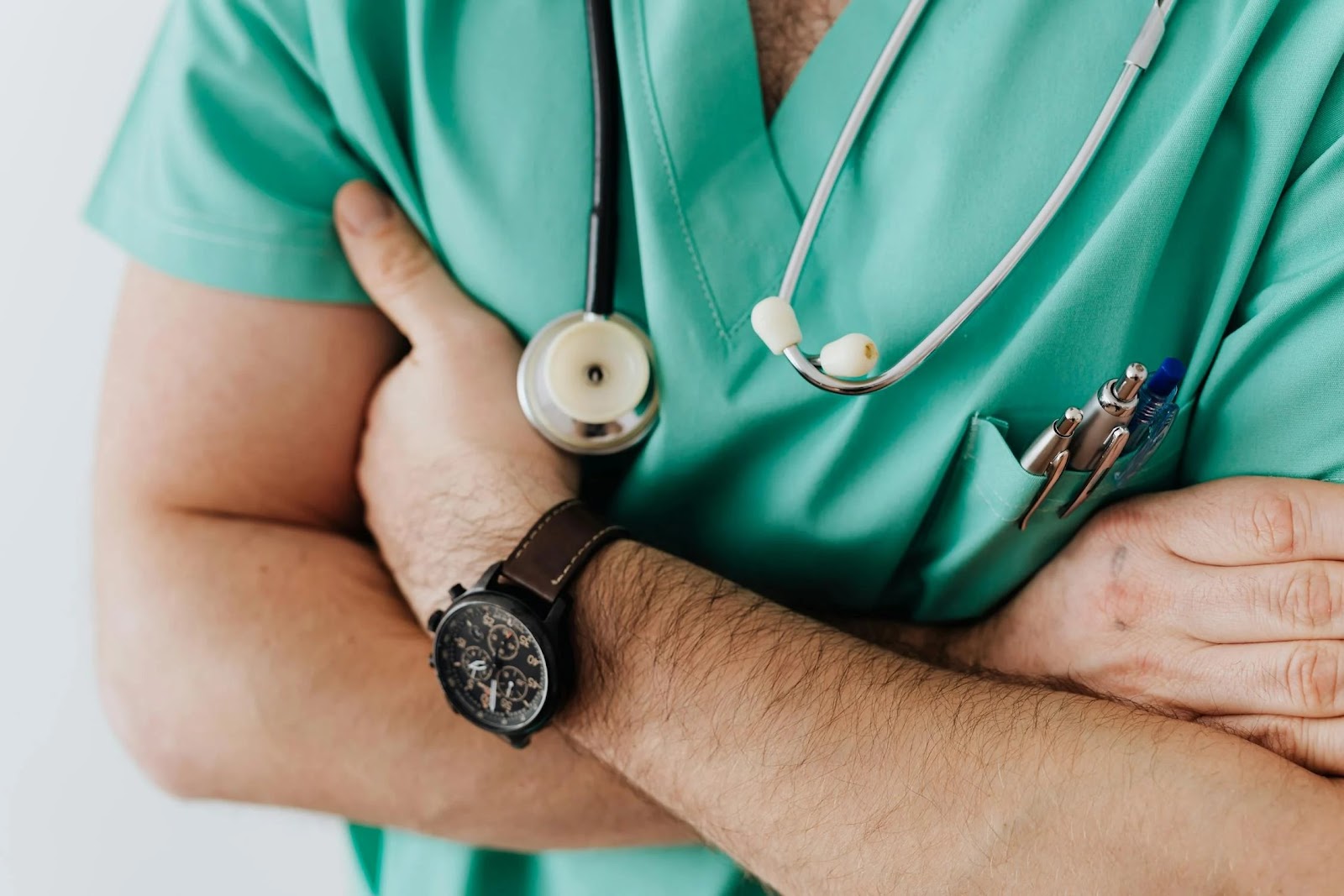 Doctor with stethoscope. 