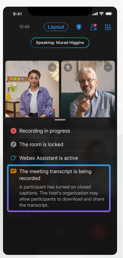 How to record Webex meeting on mobile app.