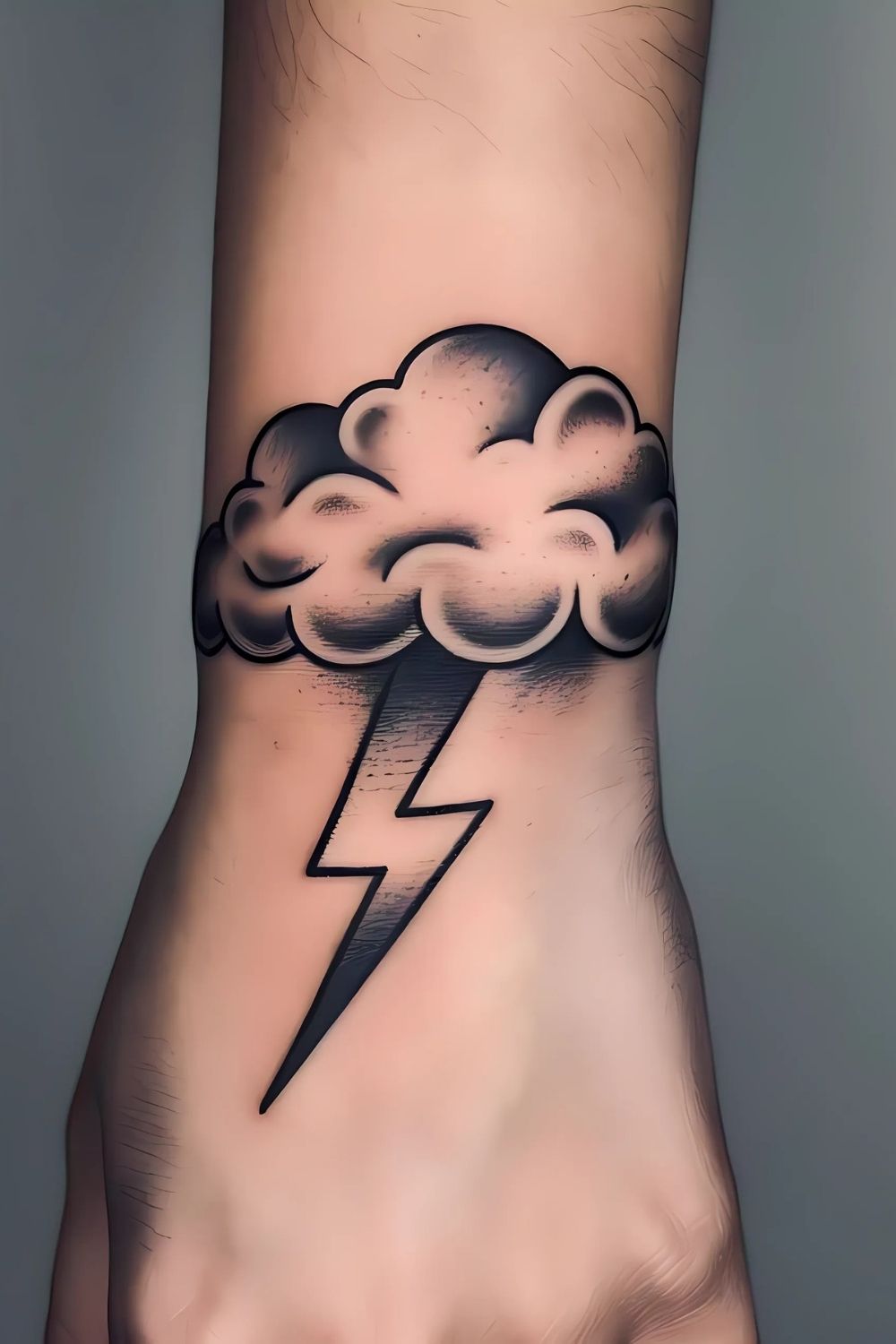 Cloud with Lightning Bolt Wrist