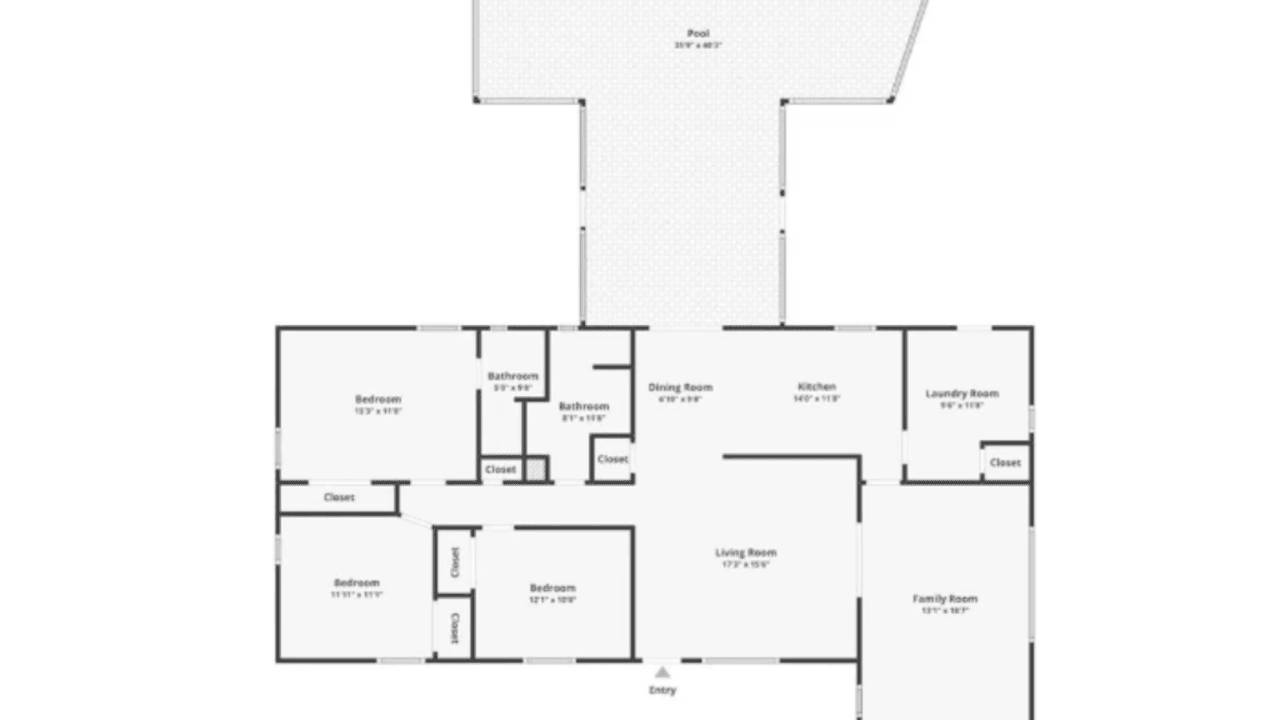 Tour This 1,540 Sq Ft Concrete Block Home with Private Pool and Spacious Backyard in Orlando, FL