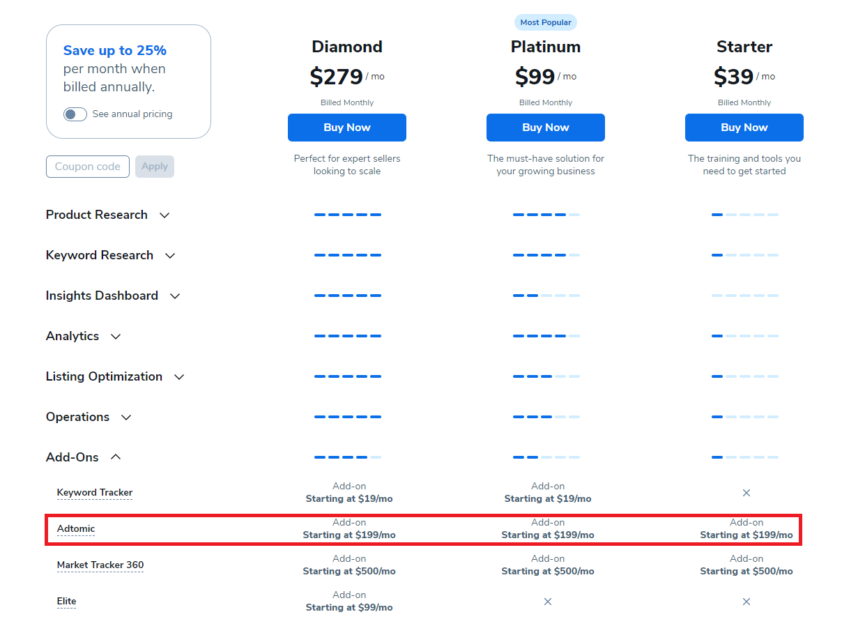 adtomic pricing plans