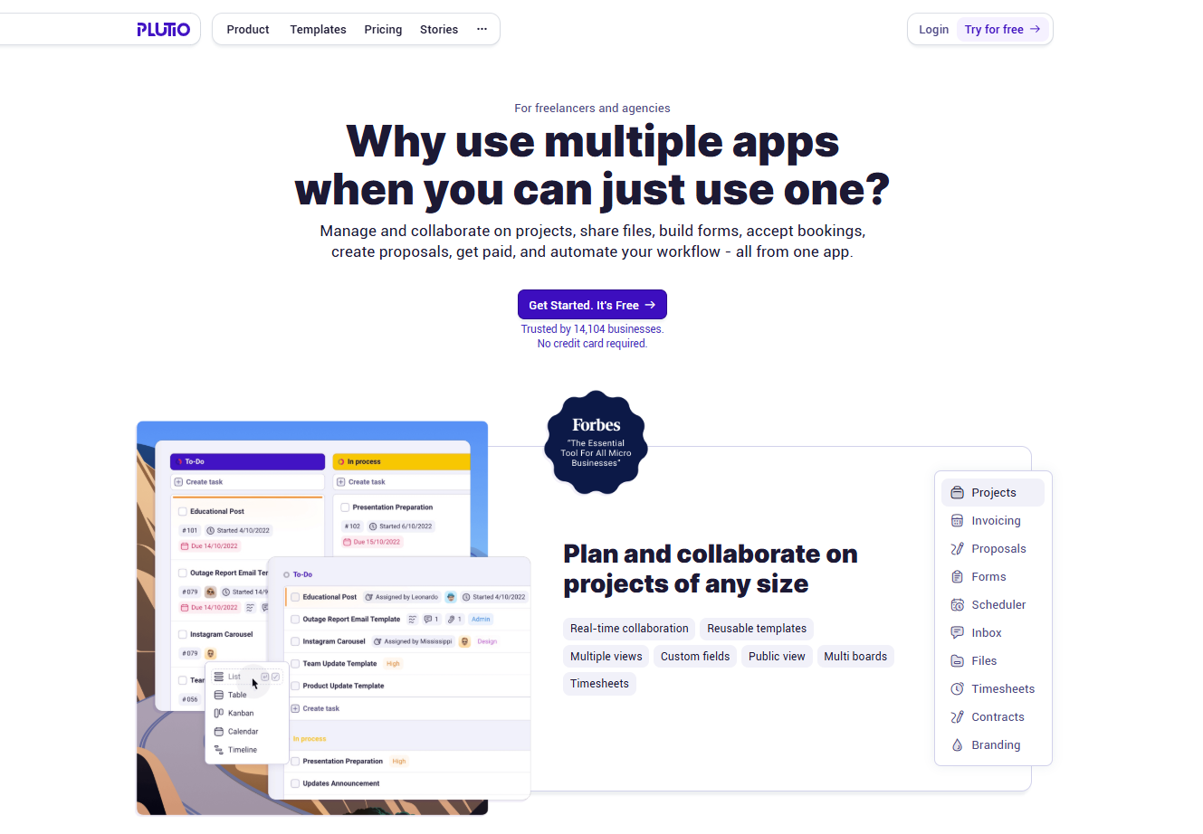 Plutio Homepage