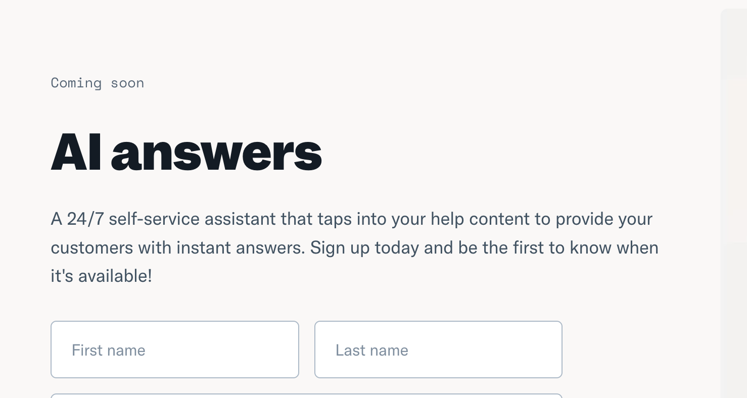 HelpScout has an AI-generated "answers" feature coming soon. 