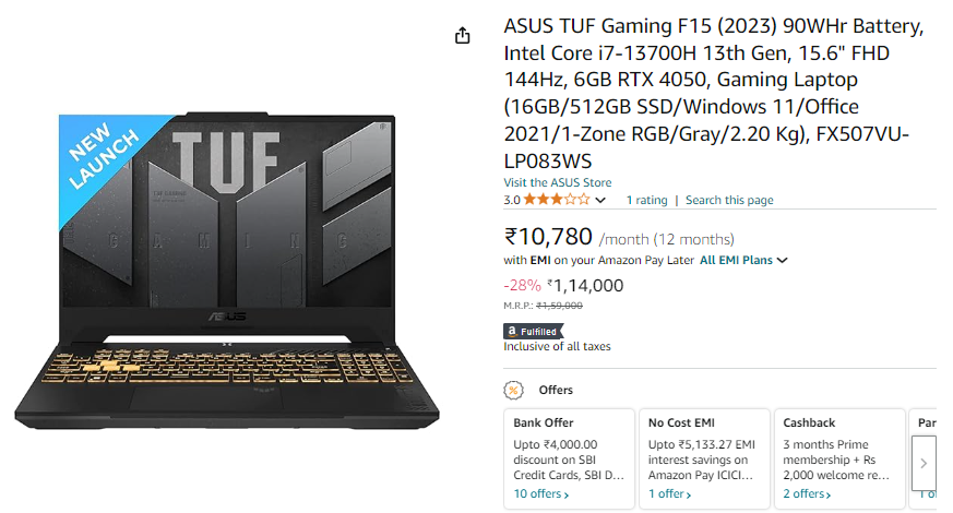 Best Gaming Laptops Under 1 lakh in 2024