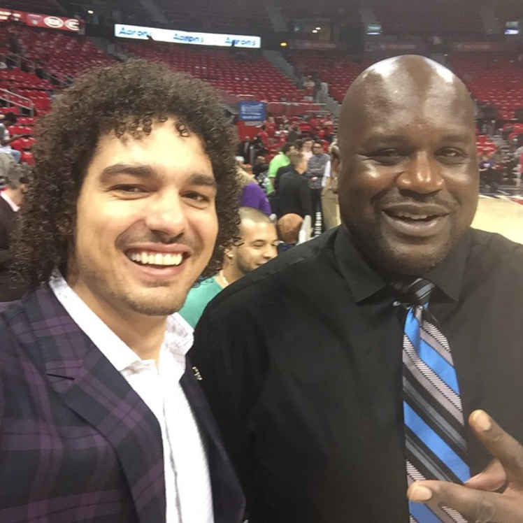 Selfie de Anderson Varejão com Shaquille O'Neal