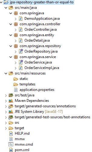 Spring Data JPA greater than or equal to