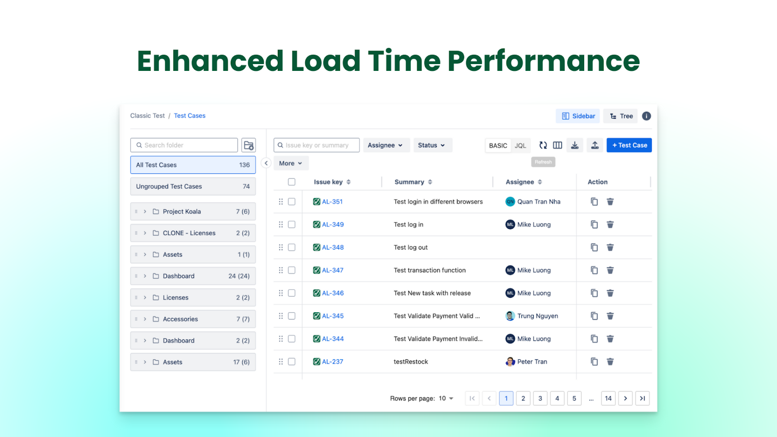 Enhanced Load Time Performance for Test Case and Preconditions with AgileTest - Enterprise Test Management for Jira