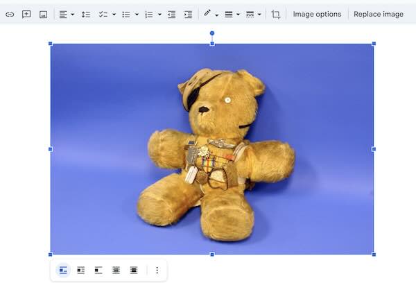 remove background from images Google Docs