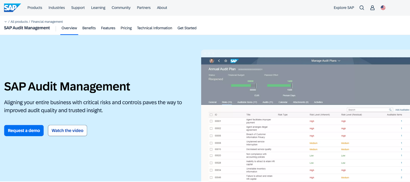 SAP Audit Management