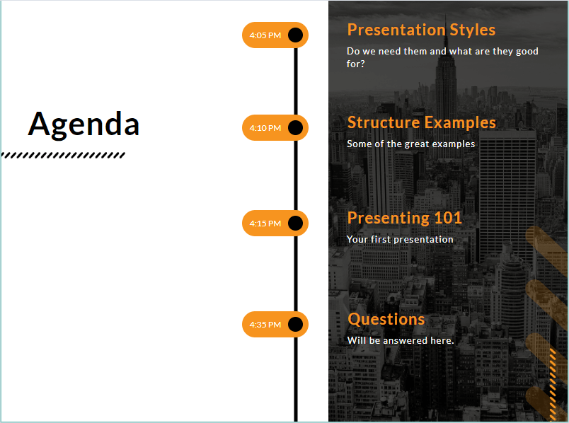 agenda slide