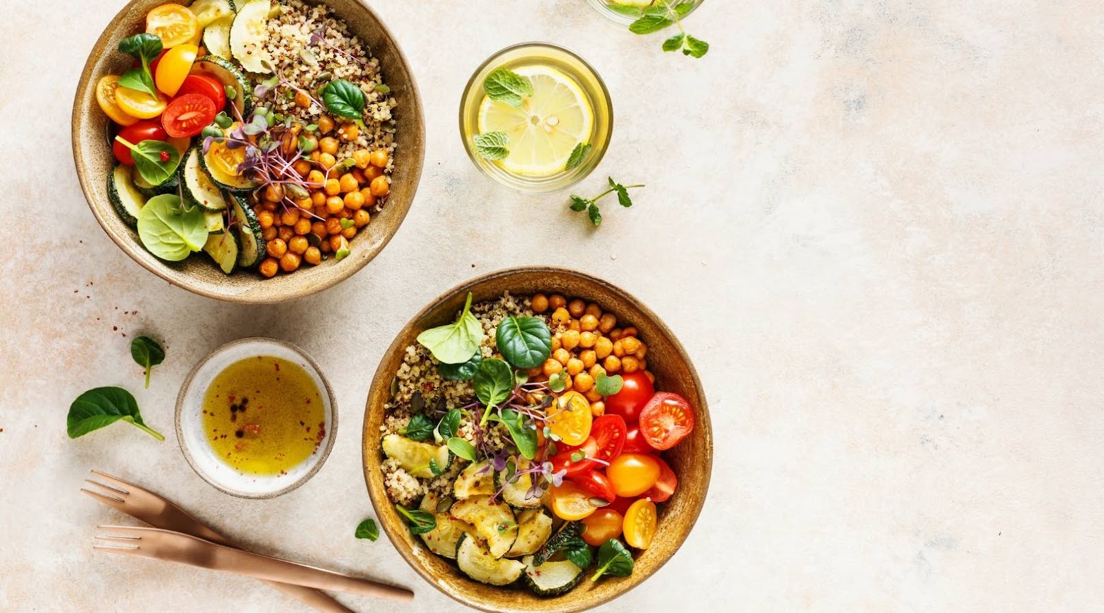 Colorful quinoa salad at a family-friendly healthy restaurant, recommended by a Toronto nutritionist