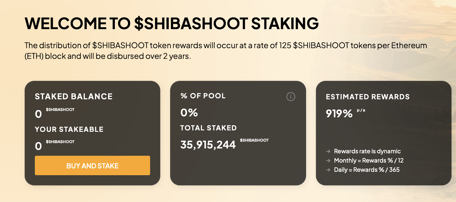 Shibashoot Staking 