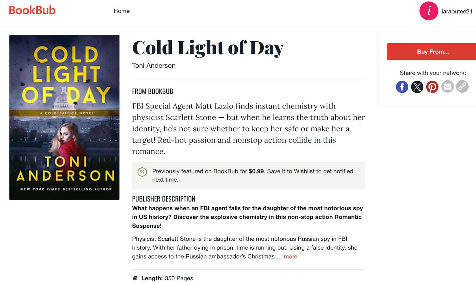 image of cold light of day book