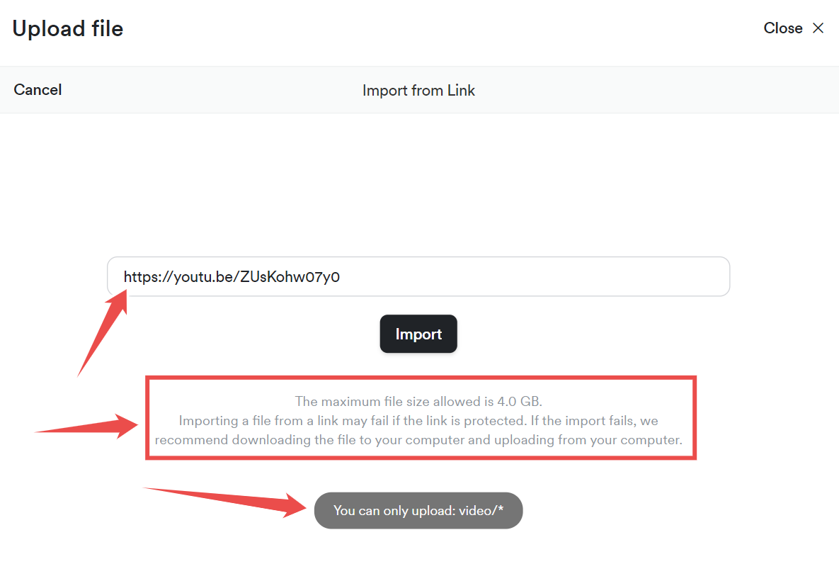 Failed Kajabi link import tool