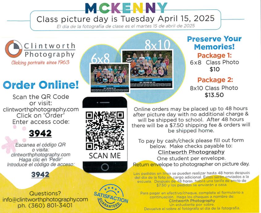 McKenny class picture day online order information McKenny class picture day online order information