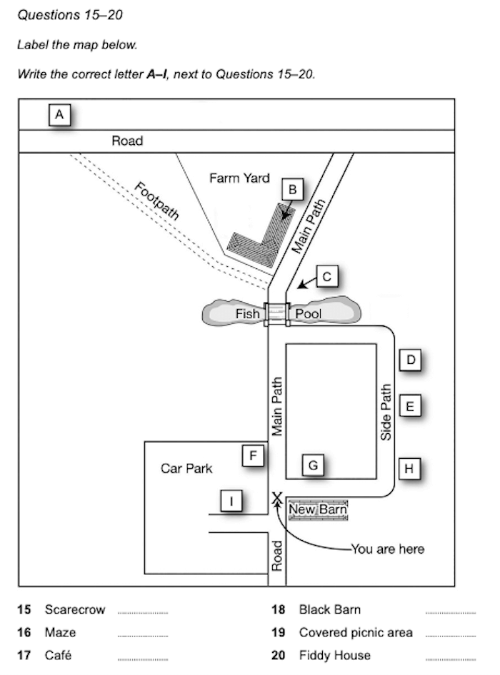 Format dạng bài Map Labelling