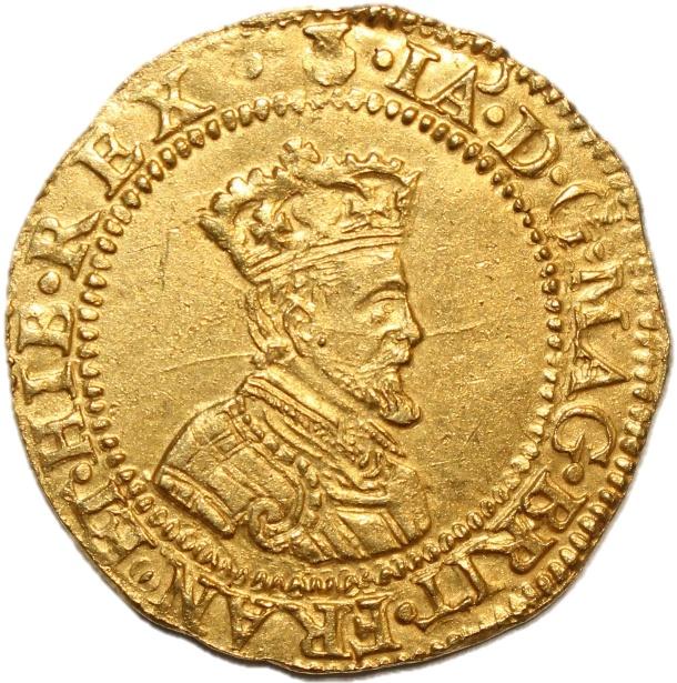 A gold coin with a person in a crown

Description automatically generated