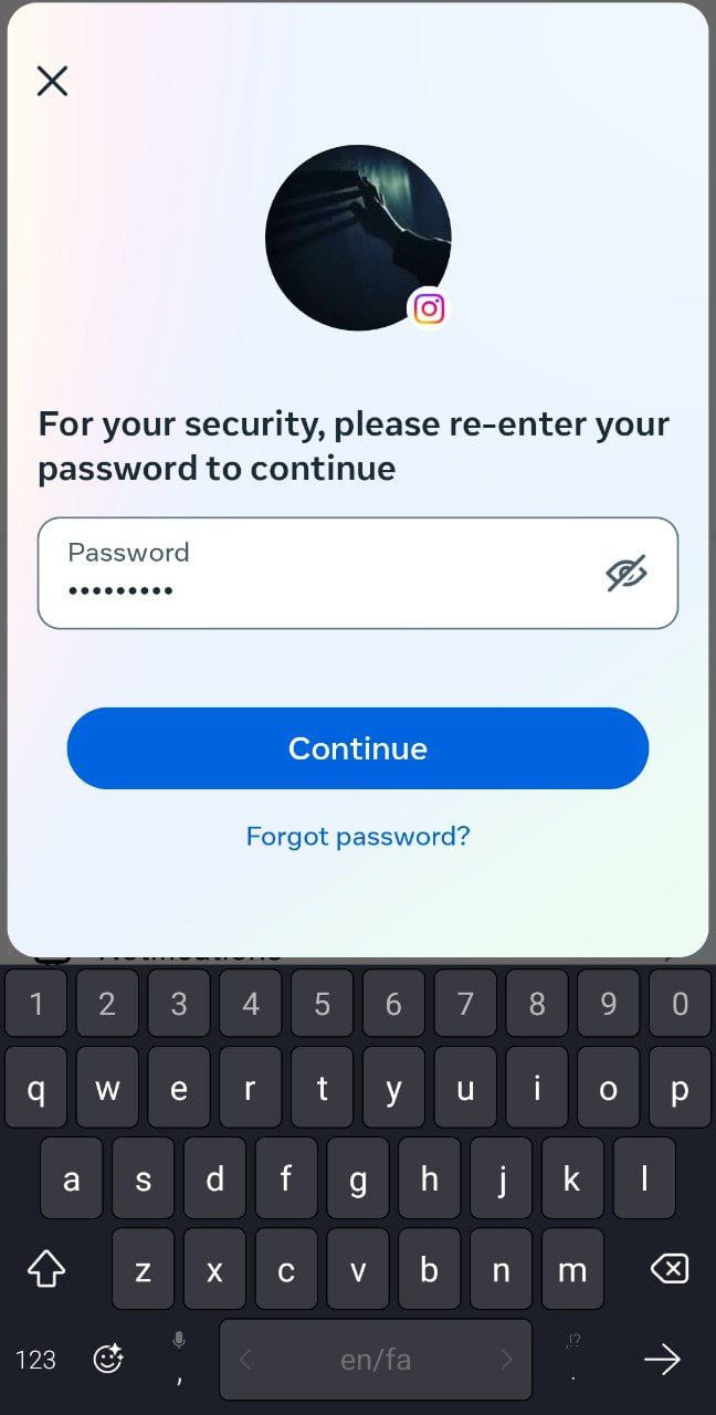 enter password 